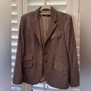 Ralph Lauren Suede Brown Womens Blazer